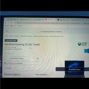 Lenovo Ideapad Gaming 3 16iah7  rtx3060